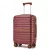 Miss Lulu London KSK2592 - Kono ABS+PC-Bordgepäckkoffer 20 Zoll  Streifendesign és Farbblockdetails,  geräuschlosen Spinnerrädern - Burgunderrot és barna