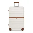 Miss Lulu London KSK2592 - Kono Groß checked bőrönd utazótáska  ABS+PC  28 Zoll, Streifendesign és Farbblockdetails  längere Reisen - Creme és barna