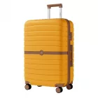 Miss Lulu London KSK2592 - Kono Groß checked bőrönd utazótáska  ABS+PC  28 Zoll, Streifendesign és Farbblockdetails  längere Reisen - sárga és barna