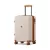 Miss Lulu London KSK2594 - Kono PP 20-Zoll-Hartschale-ausziehbares Gepäck – Leichter bőrönd  TSA-zár & integriertem Becherhalter - bézs és barna