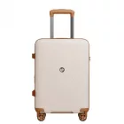 Miss Lulu London KSK2594 - Kono PP 20-Zoll-Hartschale-ausziehbares Gepäck – Leichter bőrönd  TSA-zár & integriertem Becherhalter - bézs és barna