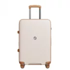 Miss Lulu London KSK2594 - Kono PP 28-Zoll-Hartschale-ausziehbares Gepäck – Leichter bőrönd  TSA-zár & integriertem Becherhalter - bézs és barna