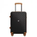 Miss Lulu London KSK2594 - Kono PP 20-Zoll-Hartschale-ausziehbares Gepäck – Leichter bőrönd  TSA-zár & integriertem Becherhalter - fekete és barna