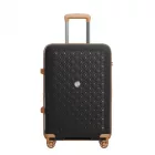 Miss Lulu London KSK2594 - Kono PP 24-Zoll-Hartschale-ausziehbares Gepäck – Leichter bőrönd  TSA-zár & integriertem Becherhalter - fekete és barna