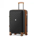 Miss Lulu London KSK2594 - Kono PP 28-Zoll-Hartschale-ausziehbares Gepäck – Leichter bőrönd  TSA-zár & integriertem Becherhalter - fekete és barna