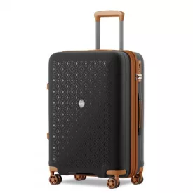   Miss Lulu London KSK2594 - Kono PP 28-Zoll-Hartschale-ausziehbares Gepäck – Leichter bőrönd  TSA-zár & integriertem Becherhalter - fekete és barna