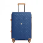 Miss Lulu London KSK2594 - Kono PP 28-Zoll-Hartschale-ausziehbares Gepäck – Leichter bőrönd  TSA-zár & integriertem Becherhalter - Marineblau és barna