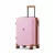 Miss Lulu London KSK2594 - Kono PP 20-Zoll-Hartschale-ausziehbares Gepäck – Leichter bőrönd  TSA-zár & integriertem Becherhalter - rózsaszín és barna