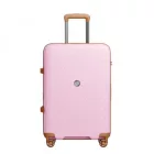 Miss Lulu London KSK2594 - Kono PP 24-Zoll-Hartschale-ausziehbares Gepäck – Leichter bőrönd  TSA-zár & integriertem Becherhalter - rózsaszín és barna