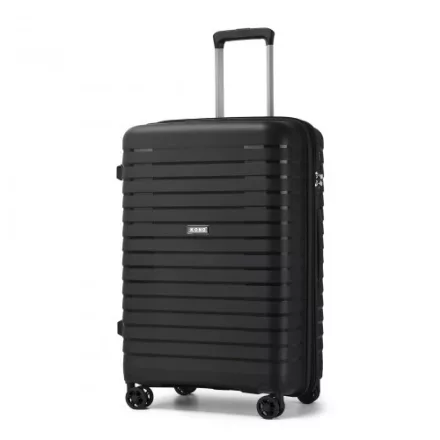 Miss Lulu London KSK2595 - Kono 24-Zoll-Hartschale-karcolásálló PP-Gepäck  Becherhalter, TSA-zár & ausziehbarem Design - Check-in-Gepäck  Reisen - fekete