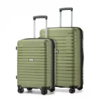 Miss Lulu London KSK2595 - Kono 20/24-Zoll-Hartschale-karcolásálló PP-bőrönd szett  Becherhalter, TSA-zár & ausziehbarem Design - zöld