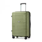 Miss Lulu London KSK2595 - Kono 24-Zoll-Hartschale-karcolásálló PP-Gepäck  Becherhalter, TSA-zár & ausziehbarem Design - Check-in-Gepäck  Reisen - zöld