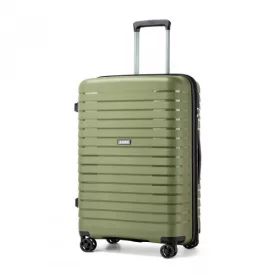   Miss Lulu London KSK2595 - Kono 24-Zoll-Hartschale-karcolásálló PP-Gepäck  Becherhalter, TSA-zár & ausziehbarem Design - Check-in-Gepäck  Reisen - zöld