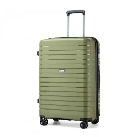 Miss Lulu London KSK2595 - Kono 24-Zoll-Hartschale-karcolásálló PP-Gepäck  Becherhalter, TSA-zár & ausziehbarem Design - Check-in-Gepäck  Reisen - zöld