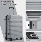 Miss Lulu London KSK2595 - Kono 20/24-Zoll-Hartschale-karcolásálló PP-bőrönd szett  Becherhalter, TSA-zár & ausziehbarem Design - szürke