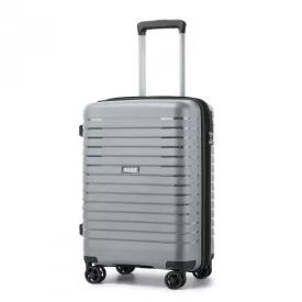   Miss Lulu London KSK2595 - Kono 20-Zoll-Hartschale-karcolásálló PP-Gepäck  Becherhalter, TSA-zár & ausziehbarem Design - Kabinentrolley  Reisen - szürke