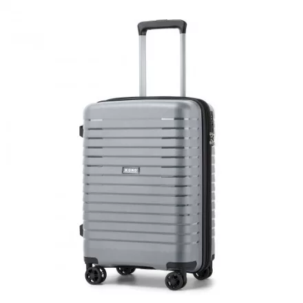 Miss Lulu London KSK2595 - Kono 20-Zoll-Hartschale-karcolásálló PP-Gepäck  Becherhalter, TSA-zár & ausziehbarem Design - Kabinentrolley  Reisen - szürke