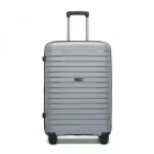 Miss Lulu London KSK2595 - Kono 24-Zoll-Hartschale-karcolásálló PP-Gepäck  Becherhalter, TSA-zár & ausziehbarem Design - Check-in-Gepäck  Reisen - szürke