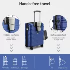 Miss Lulu London KSK2595 - Kono 20-Zoll-Hartschale-karcolásálló PP-Gepäck  Becherhalter, TSA-zár & ausziehbarem Design - Kabinentrolley  Reisen - Marineblau