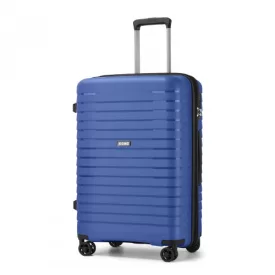   Miss Lulu London KSK2595 - Kono 24-Zoll-Hartschale-karcolásálló PP-Gepäck  Becherhalter, TSA-zár & ausziehbarem Design - Check-in-Gepäck  Reisen - Marineblau