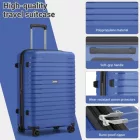 Miss Lulu London KSK2595 - Kono 24-Zoll-Hartschale-karcolásálló PP-Gepäck  Becherhalter, TSA-zár & ausziehbarem Design - Check-in-Gepäck  Reisen - Marineblau