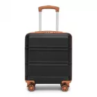 Miss Lulu London KSK2596 - Kono 16-Zoll-ABS-Hartschale-bőrönd unter dem Sitz  Drehrollen - fekete és barna