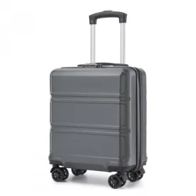   Miss Lulu London KSK2596 - Kono 16-Zoll-ABS-Hartschale-bőrönd unter dem Sitz  Drehrollen - szürke