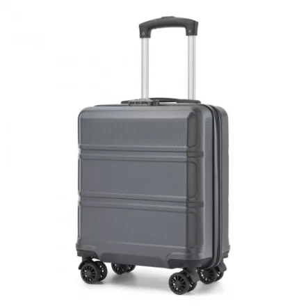 Miss Lulu London KSK2596 - Kono 16-Zoll-ABS-Hartschale-bőrönd unter dem Sitz  Drehrollen - szürke