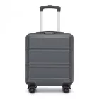 Miss Lulu London KSK2596 - Kono 16-Zoll-ABS-Hartschale-bőrönd unter dem Sitz  Drehrollen - szürke