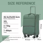 Miss Lulu London KSN2593 - 3‑darabos erweiterbares Weichschalen-bőrönd szett 20/26/30 Zoll, leichte bőrönd  lautlosen Rädern és übersichtlichem Innenraum  Reisen - zöld