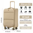 Miss Lulu London KSN2593 - Leichte Softshell-Walizka  20 Zoll  női  Drehrollen és geräumigen Fächern - Khaki