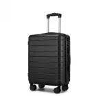 Miss Lulu London KSN2691 - 20 Zoll Handgepäckkoffer, leichter ABS-bőrönd  360° lautlosen Rädern, Zahlenschloss és übersichtlichem Innenraum - fekete