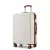 Miss Lulu London KSN2691 - 24 Zoll Reisegepäckkoffer, robuster ABS-bőrönd  360° lautlosen Rollen és biztonságos Zahlenschloss - Creme és barna
