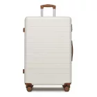 Miss Lulu London KSN2691 - 28 Zoll großer Reisegepäckkoffer, hochwertiger ABS-bőrönd  360° lautlosen Rädern és biztonságos Zahlenschloss - Creme és barna
