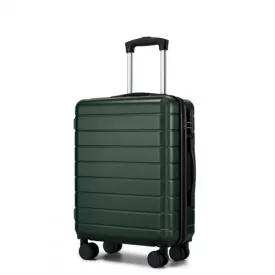   Miss Lulu London KSN2691 - 20 Zoll Handgepäckkoffer, leichter ABS-bőrönd  360° lautlosen Rädern, Zahlenschloss és übersichtlichem Innenraum - zöld