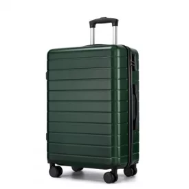   Miss Lulu London KSN2691 - 24 Zoll Reisegepäckkoffer, robuster ABS-bőrönd  360° lautlosen Rollen és biztonságos Zahlenschloss - zöld