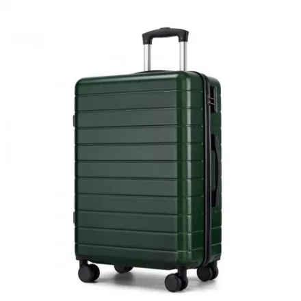 Miss Lulu London KSN2691 - 24 Zoll Reisegepäckkoffer, robuster ABS-bőrönd  360° lautlosen Rollen és biztonságos Zahlenschloss - zöld