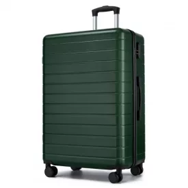   Miss Lulu London KSN2691 - 28 Zoll großer Reisegepäckkoffer, hochwertiger ABS-bőrönd  360° lautlosen Rädern és biztonságos Zahlenschloss - zöld