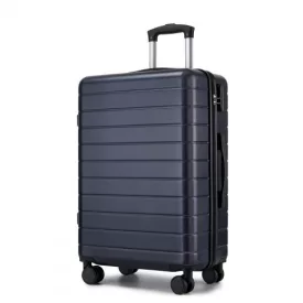   Miss Lulu London KSN2691 - 24 Zoll Reisegepäckkoffer, robuster ABS-bőrönd  360° lautlosen Rollen és biztonságos Zahlenschloss - Marineblau