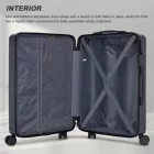 Miss Lulu London KSN2691 - 28 Zoll großer Reisegepäckkoffer, hochwertiger ABS-bőrönd  360° lautlosen Rädern és biztonságos Zahlenschloss - Marineblau