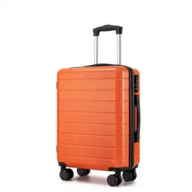   Miss Lulu London KSN2691 - 20 Zoll Handgepäckkoffer, leichter ABS-bőrönd  360° lautlosen Rädern, Zahlenschloss és übersichtlichem Innenraum - narancssárga