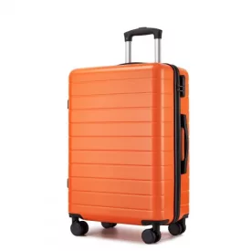   Miss Lulu London KSN2691 - 24 Zoll Reisegepäckkoffer, robuster ABS-bőrönd  360° lautlosen Rollen és biztonságos Zahlenschloss - narancssárga