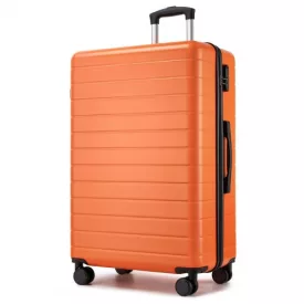   Miss Lulu London KSN2691 - 28 Zoll großer Reisegepäckkoffer, hochwertiger ABS-bőrönd  360° lautlosen Rädern és biztonságos Zahlenschloss - narancssárga