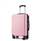 Miss Lulu London KSN2691 - 20 Zoll Handgepäckkoffer, leichter ABS-bőrönd  360° lautlosen Rädern, Zahlenschloss és übersichtlichem Innenraum - rózsaszín