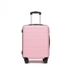 Miss Lulu London KSN2691 - 20 Zoll Handgepäckkoffer, leichter ABS-bőrönd  360° lautlosen Rädern, Zahlenschloss és übersichtlichem Innenraum - rózsaszín