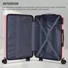 Miss Lulu London KSN2691 - 20 Zoll Handgepäckkoffer, leichter ABS-bőrönd  360° lautlosen Rädern, Zahlenschloss és übersichtlichem Innenraum - rózsaszín