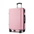 Miss Lulu London KSN2691 - 24 Zoll Reisegepäckkoffer, robuster ABS-bőrönd  360° lautlosen Rollen és biztonságos Zahlenschloss - rózsaszín