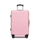 Miss Lulu London KSN2691 - 24 Zoll Reisegepäckkoffer, robuster ABS-bőrönd  360° lautlosen Rollen és biztonságos Zahlenschloss - rózsaszín