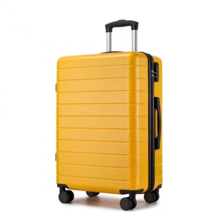 Miss Lulu London KSN2691 - 24 Zoll Reisegepäckkoffer, robuster ABS-bőrönd  360° lautlosen Rollen és biztonságos Zahlenschloss - sárga