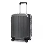 Miss Lulu London KSS2481 - Supercase tartós 20 Zoll PC Hardshell Aluminium-váz bőrönd  TSA zár - fekete